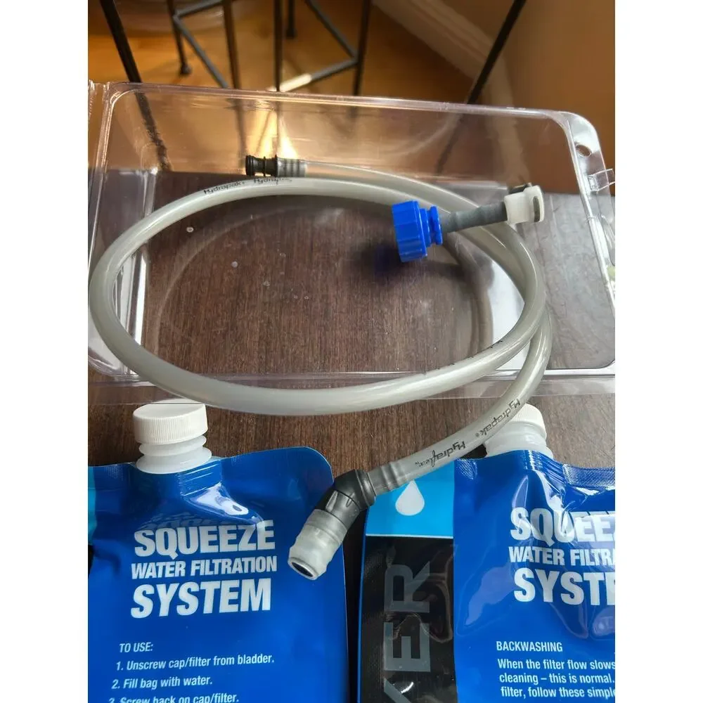 New Sawyer Squeeze Water Filtration System designed for hiking camping